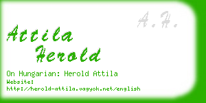 attila herold business card